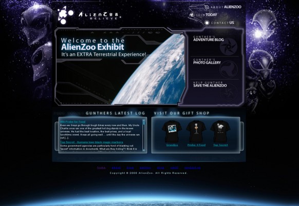 Alien Zoo website