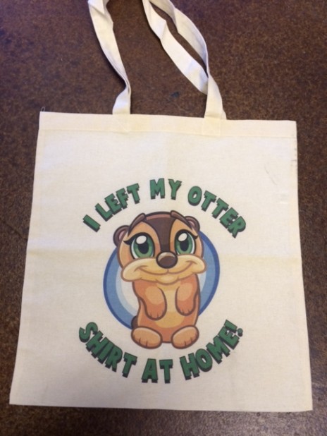 Full color custom direct to garment DTG printed canvas tote bag