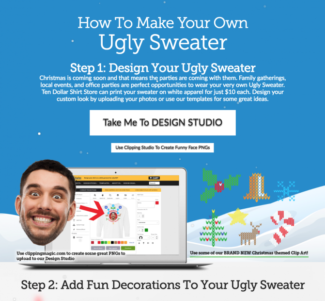 custom ugly sweater screenshot 10 dollar shirt store