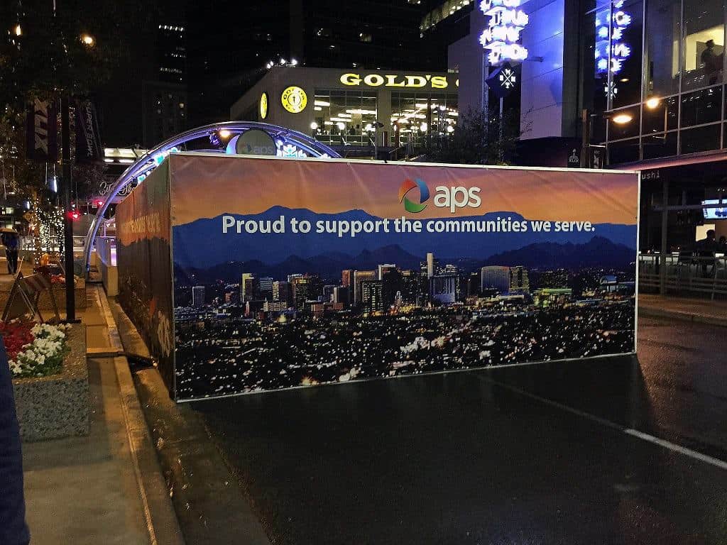 vinyl banner outdoors